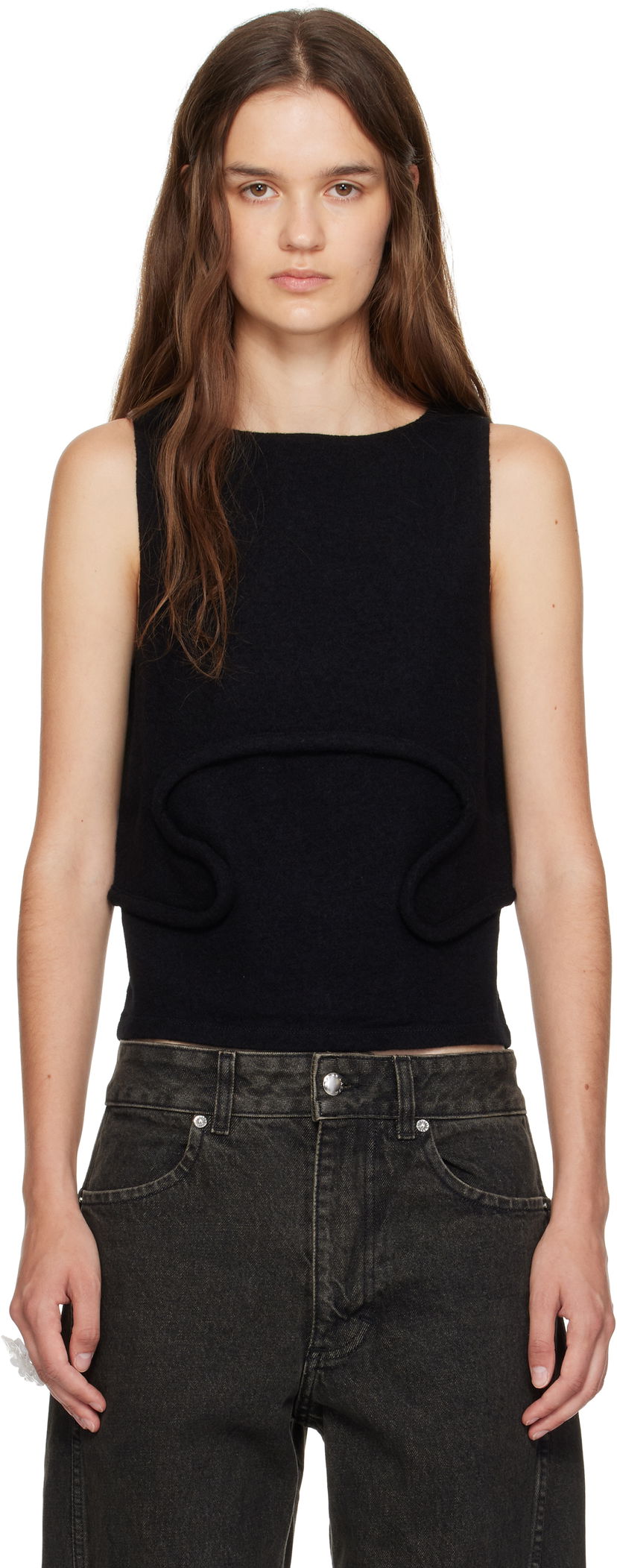 Безрукавка Eckhaus Latta Eckhaus Latta Pallas Tank Top чорний | 1405-EL-PF25-D -