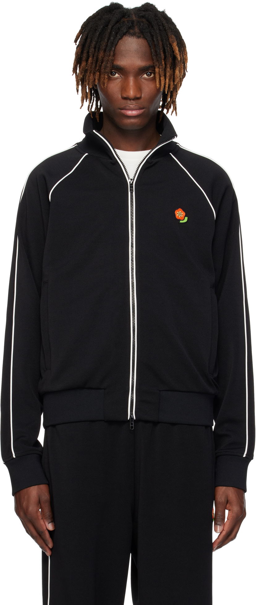 Світшоти KENZO Kenzo Paris 'KENZO Pop' Embroidered Track Jacket чорний | FF55SW2364IK