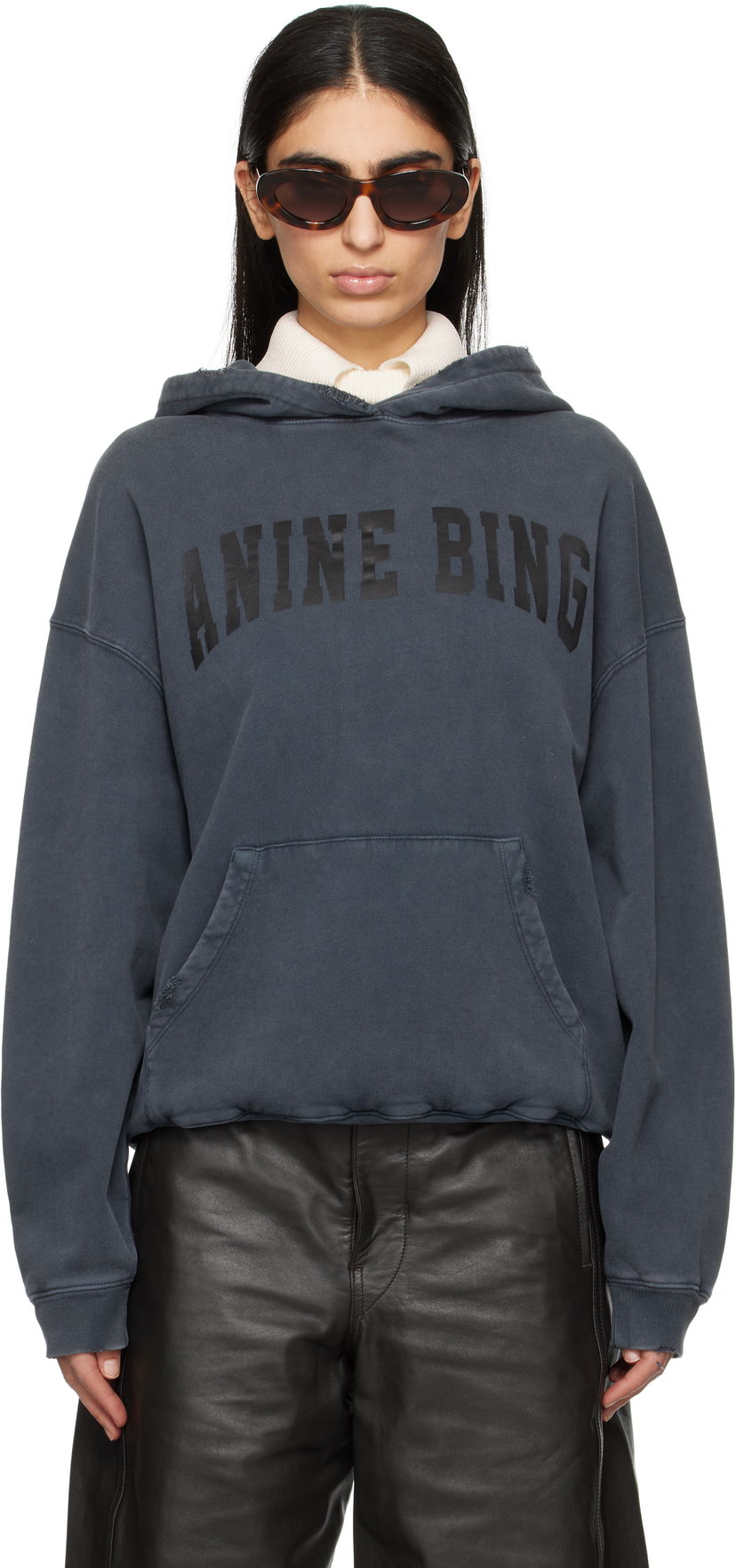 Світшоти Anine Bing Anine Bing Harvey Hoodie Синій | S-08-5185-002