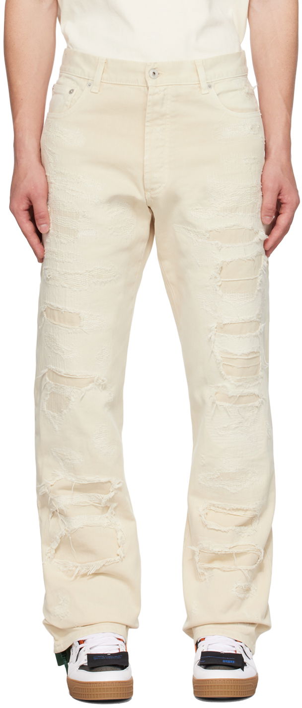 Джинси HERON PRESTON Regular 5-Pockets Jeans білий | HMYA011F23FAB0010400, 0