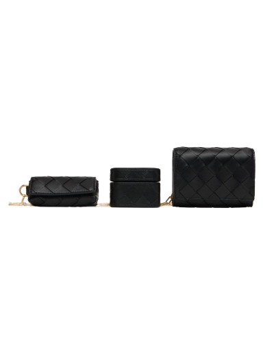 Гаманець Bottega Veneta Card Cases On Chain Bag чорний | 731146 VCPP3