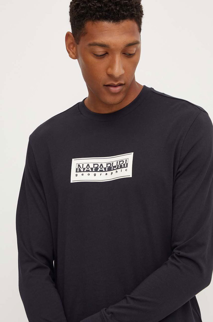 Футболка Napapijri Long Sleeve Graphic T-Shirt чорний | NP0A4I3M0411