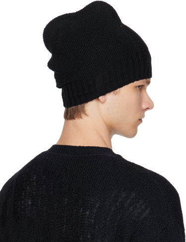 Шапка Ann Demeulemeester Ann Demeulemeester Edon Destroyed Seed Stitch Beanie чорний | B0013176-KN071-099, 2