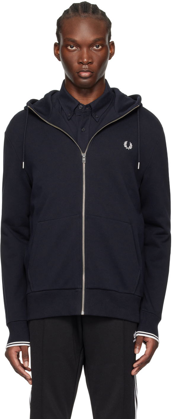 Світшоти Fred Perry Zip Through Hoodie чорний | J7536