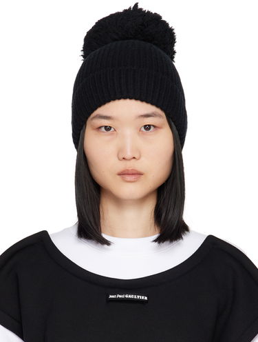 Шапка Jean Paul Gaultier Pompom Beanie чорний | 24/30-U-CC031-M074-00, 0