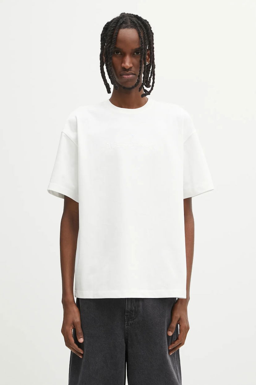 Футболка ADER ERROR Oversized Fit Embossed Logo T-Shirt білий | BO01FWTS0102OW