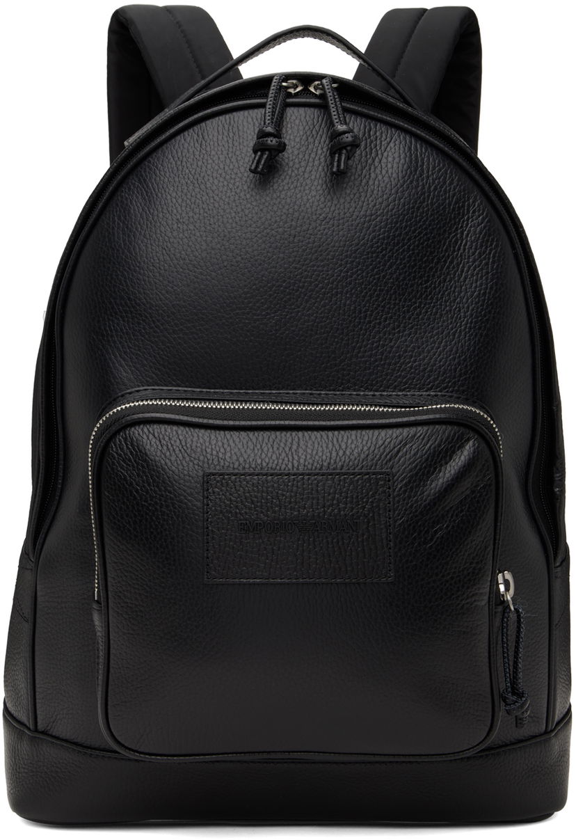 Рюкзак Emporio Armani Rounded Backpack чорний | Y4O334 Y068E