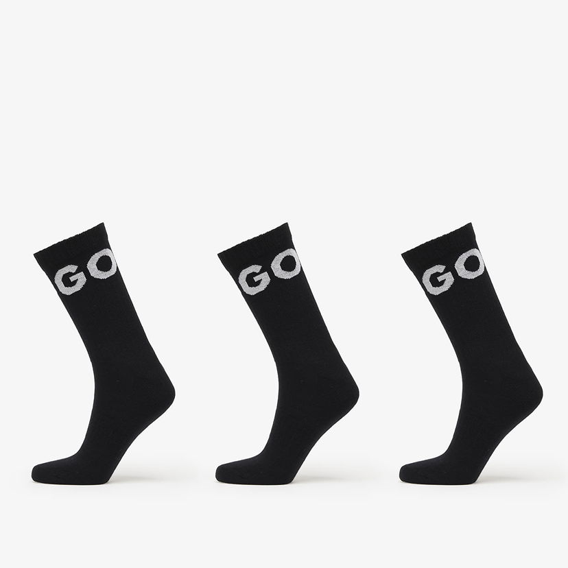 Шкарпетки BOSS Hugo Boss 3-Pack Iconic Crew Socks чорний | 50531517-001