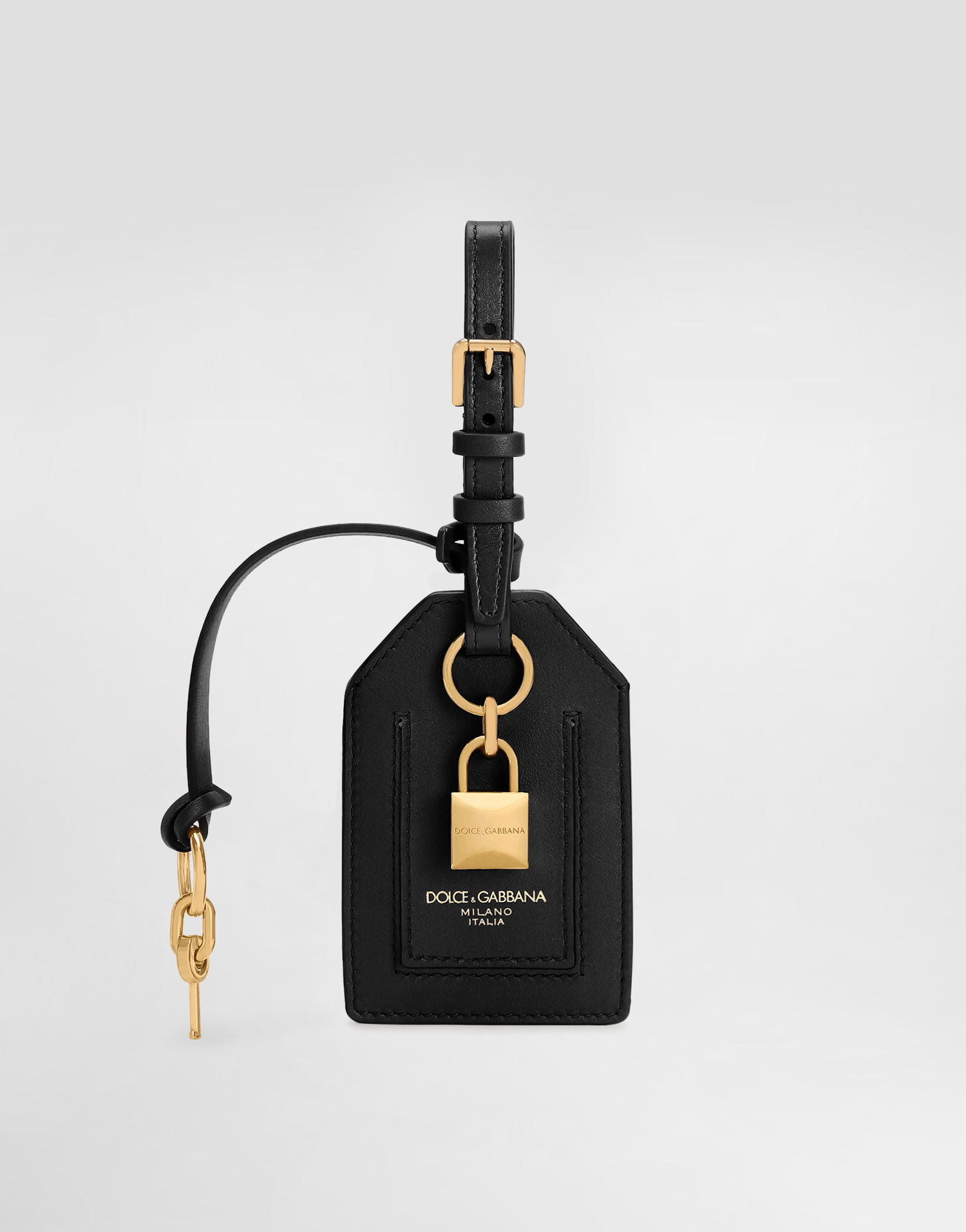 Брелоки Dolce & Gabbana Dolce & Gabbana Leather Keychain with Lock чорний | BI3417A9S2580999, 0
