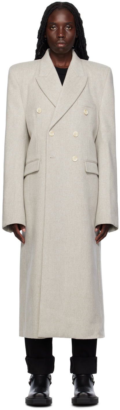 Пальто VETEMENTS VTMNTS Tailored Double-Breasted Coat Сірий | VL18CO600W