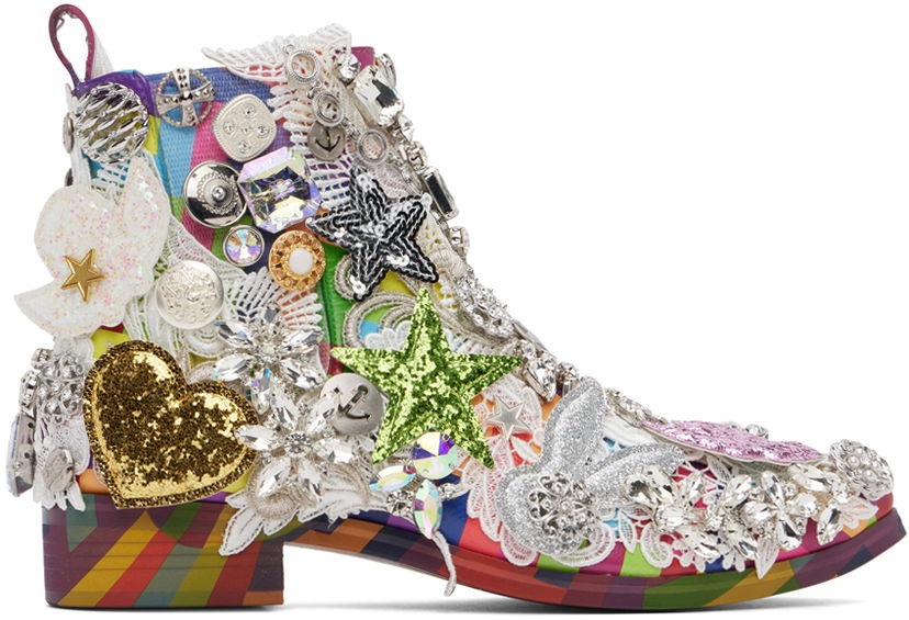 Одяг Comme des Garçons Comme des Garçons Kids Love Gaite Edition Embellished Chelsea Boots Різнокольоровий | GM-K101-001