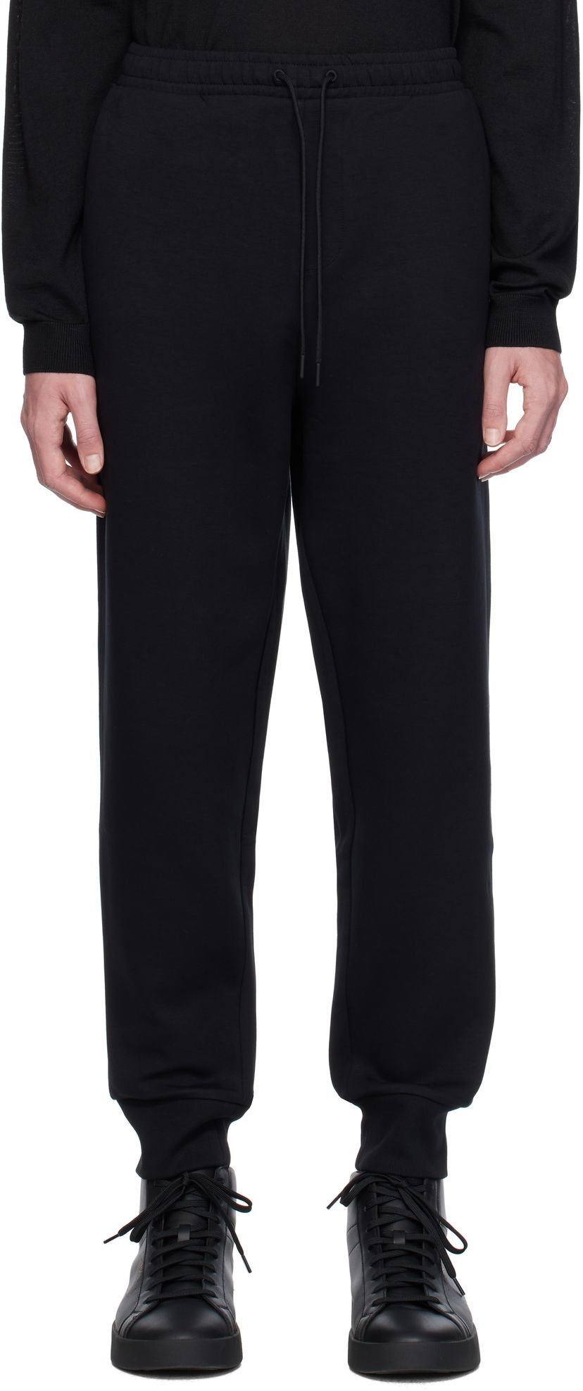 Спортивні штани BOSS Logo Print Track Pants чорний | 50506141
