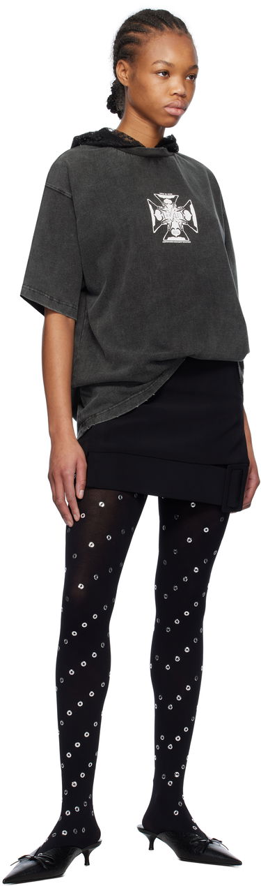 Футболка We11done We11done Heart Cross Graphic Hooded T-Shirt Сірий | WD-TH0-25-842-U-BK, 3