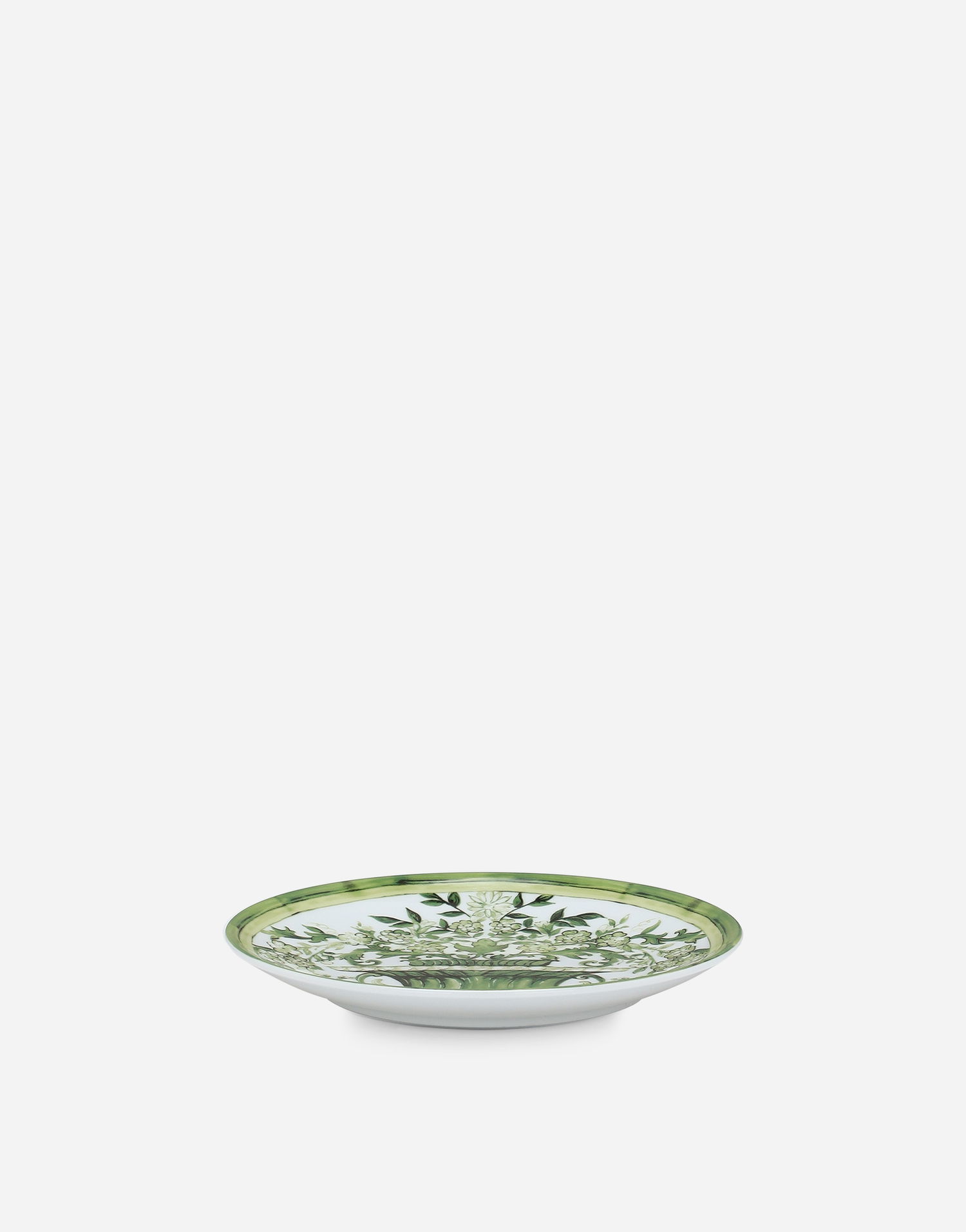 Домашній декор Dolce & Gabbana Dolce & Gabbana Set of 2 Porcelain Dessert Plates with Green Floral Urn Design Зелений | TC0S03TCA88UV019, 1