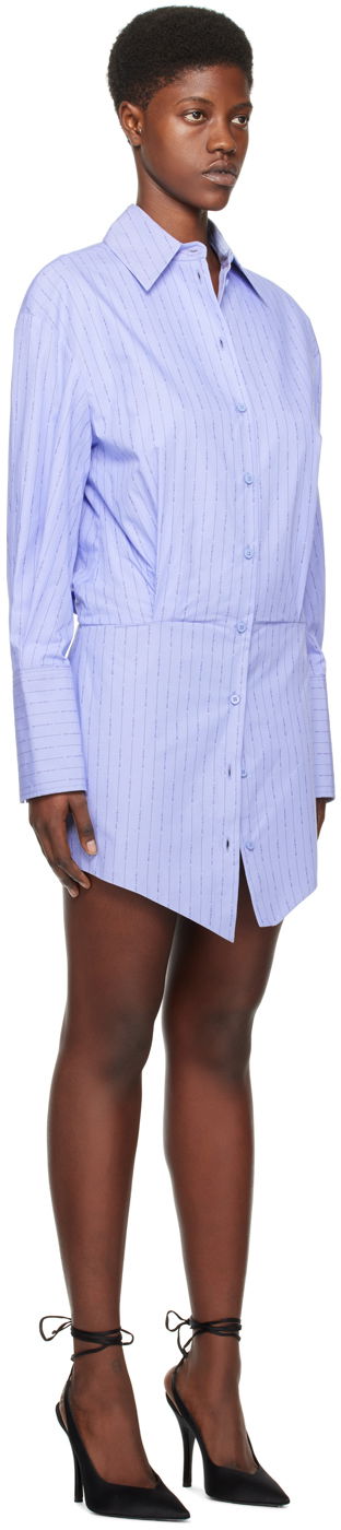 плаття The Attico Attico Sylvie Pinstriped Minidress Фіолетовий | 242WCA93 C078, 1