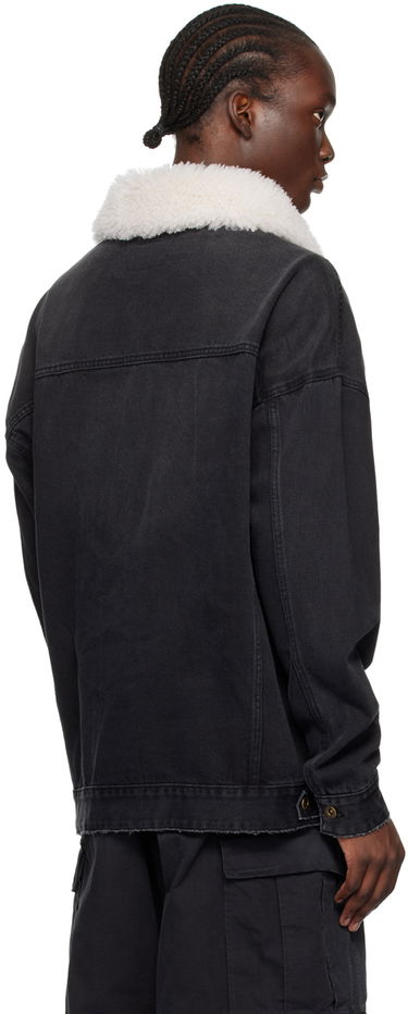 Куртка We11done Oversized Denim Jacket with Fur Collar чорний | WD-DJ2-24-363-U-BK, 2
