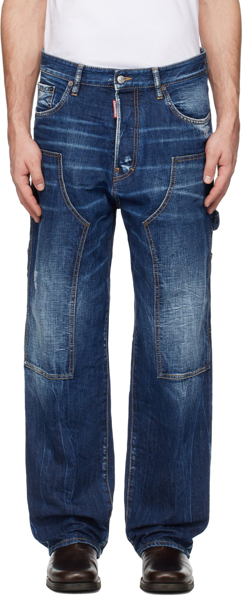 Джинси DSQUARED2 Dsquared2 Loose Carpenter Jeans Синій | S74LB1652_S30309