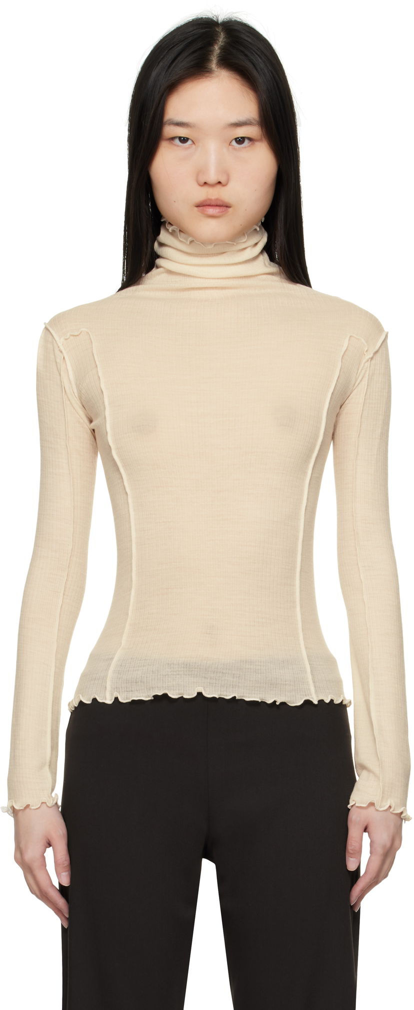 Cветр Baserange Baserange Omato Turtleneck Top бежевий | TTOML-WO-SP25
