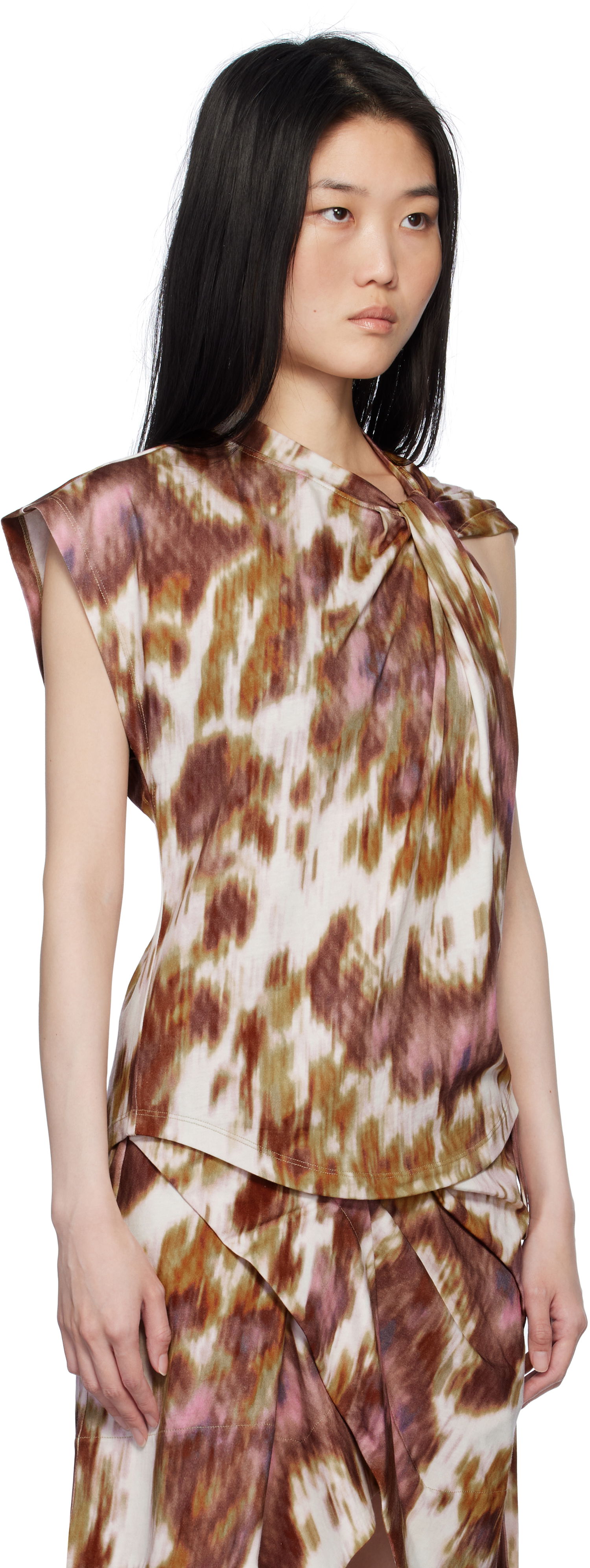 Безрукавка Isabel Marant Étoile Isabel Marant Etoile Nayda Tie Dye T-Shirt Різнокольоровий | 25PTS0175FA-C1N09E, 1