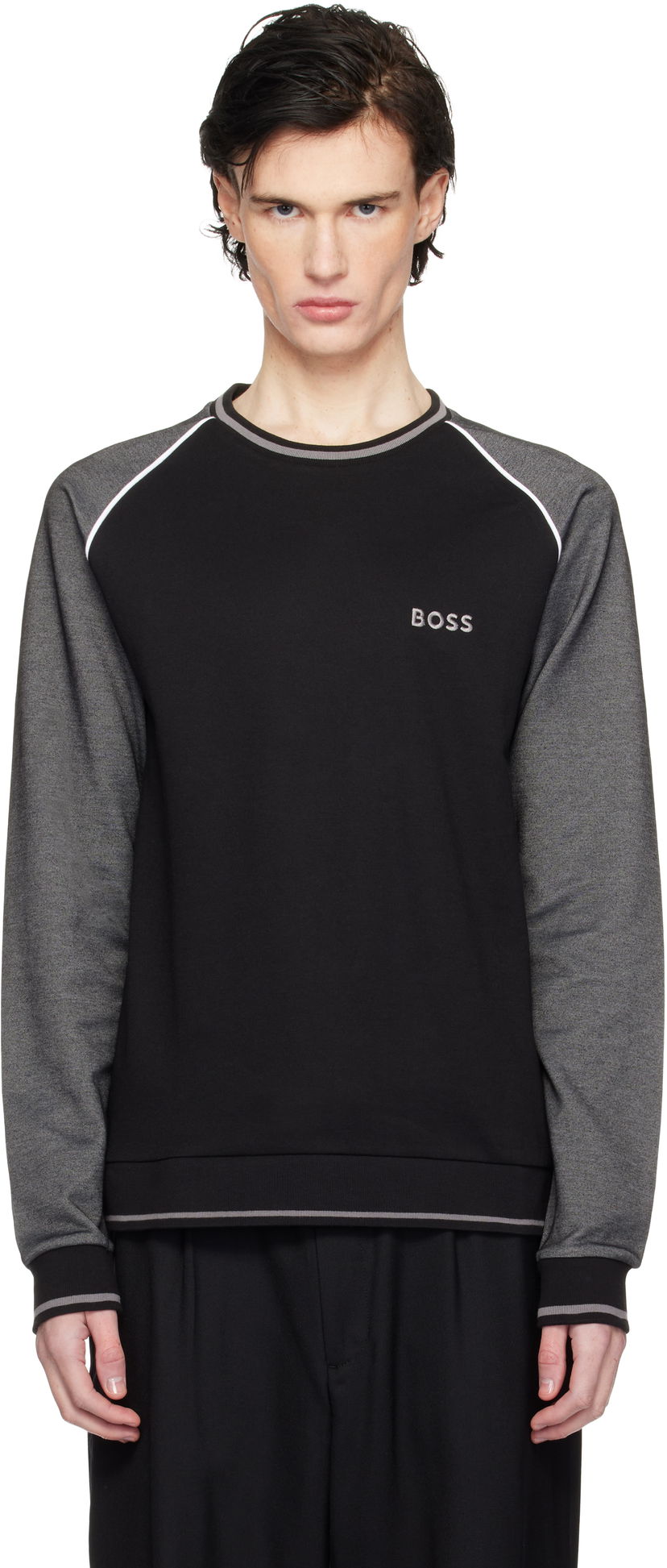 Світшоти BOSS Raglan Sleeve Sweatshirt чорний | 50535836