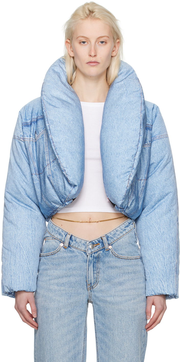 Куртка Alexander Wang Cropped Down Jacket Синій | 1WC1242521