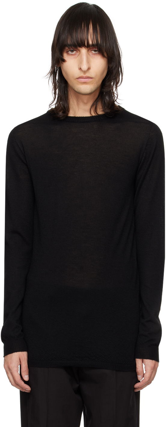 Cветр Rick Owens Slim-Fit Crewneck Sweater чорний | RU01D3622 WS