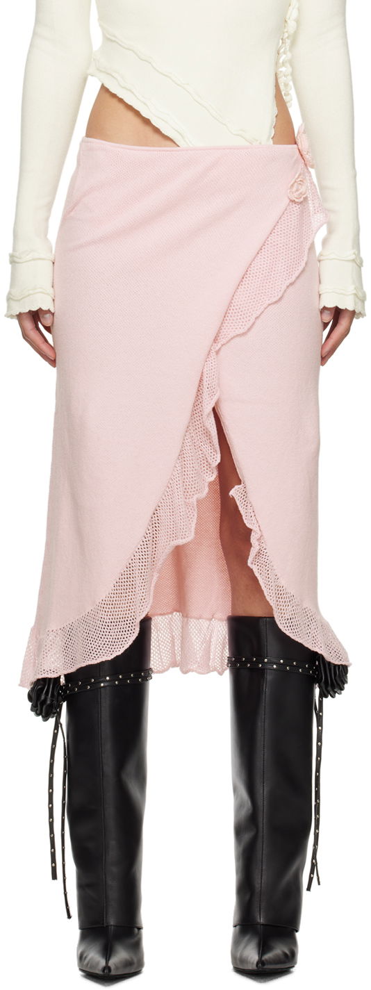 Спідниця GUIZIO Guizio Bellamar Wrap Midi Skirt Рожевий | R24619S035