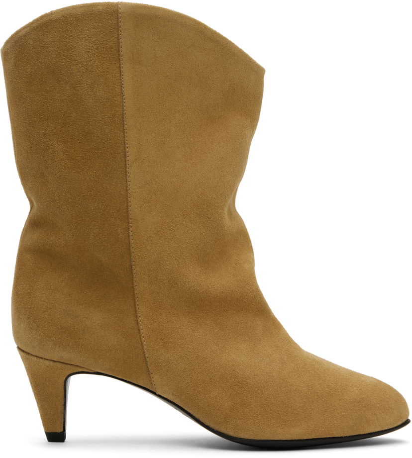Догляд за взуттям BY FAR BY FAR Osage Suede Kitten Heel Boots бежевий | MWFBO067SU002BR046PL