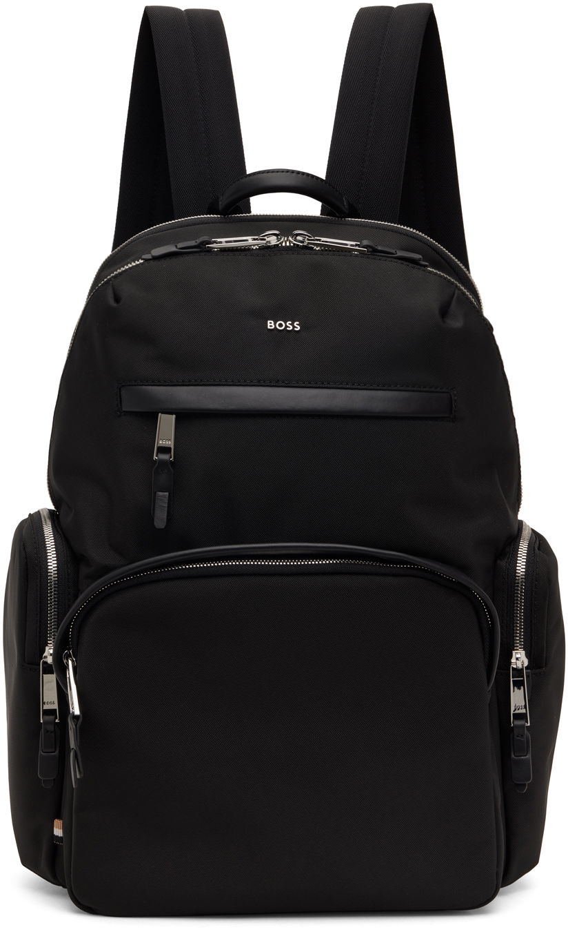 Рюкзак BOSS Canvas Backpack чорний | 50536485