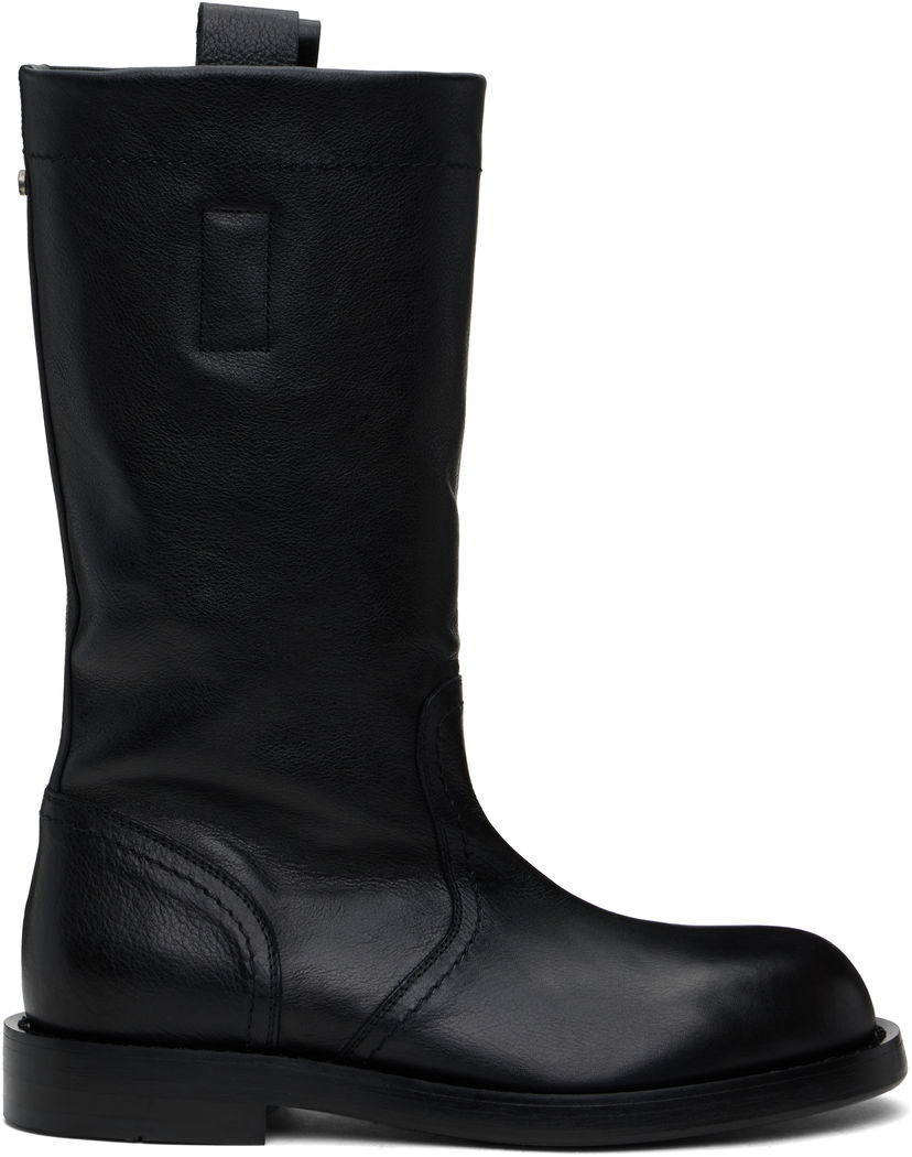 Дощовик Ann Demeulemeester Ann Demeulemeester Bente Leather Boots чорний | 2510-M-C32-LT157-099