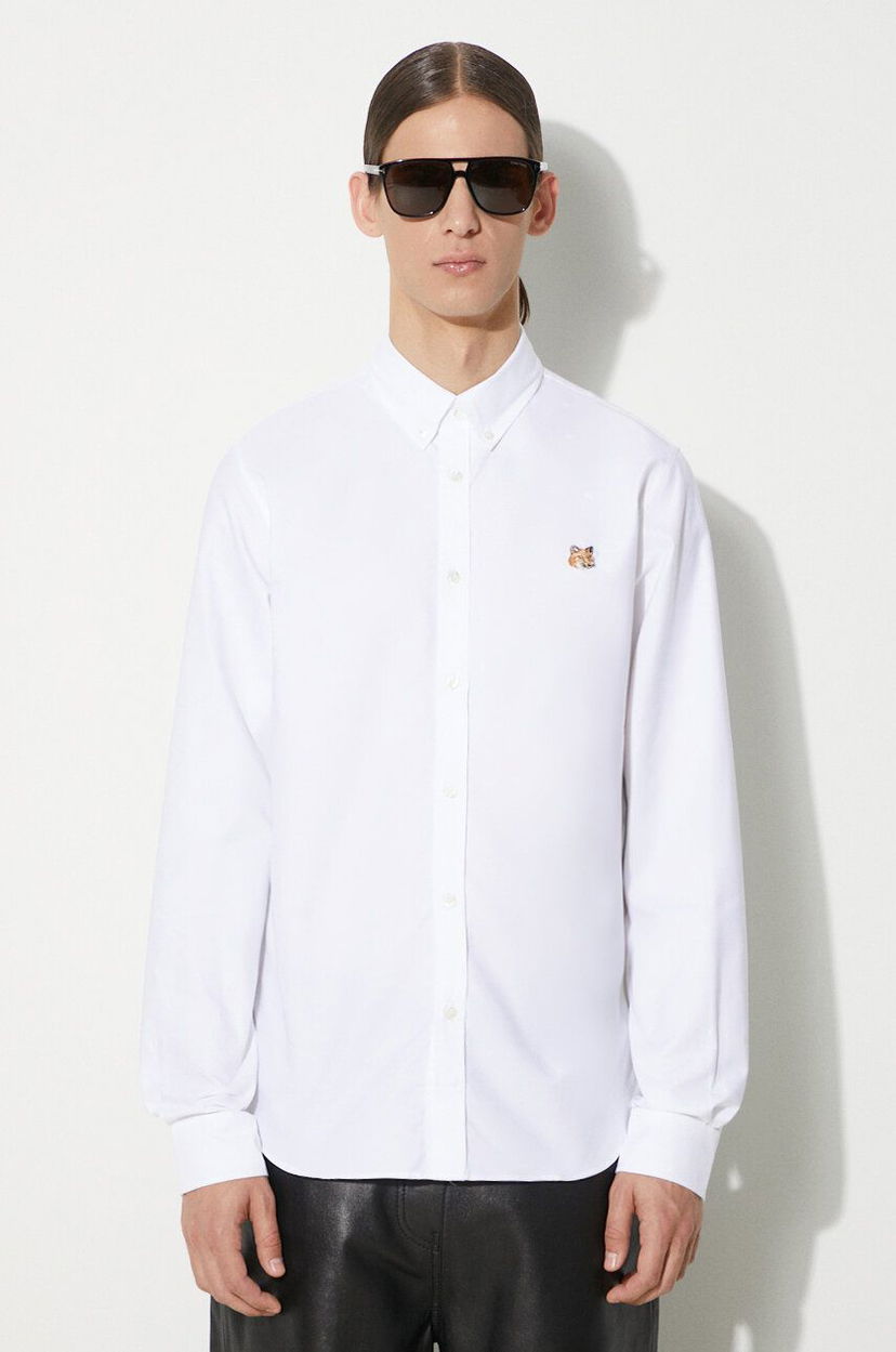 Сорочка MAISON KITSUNÉ Maison Kitsuné Mini Fox Head Classic BD Shirt - Regular Fit Button-Down білий | MM00413WC2010