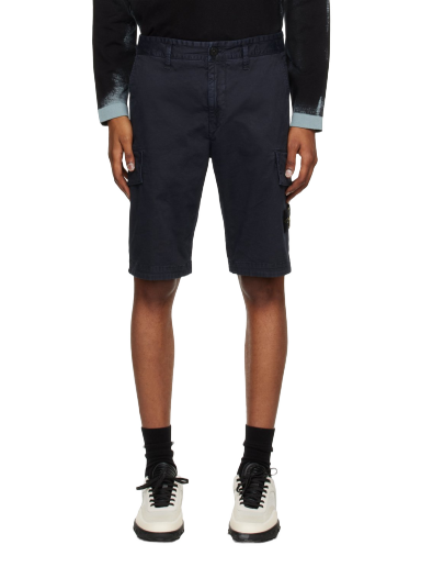 Шорти Stone Island Patch темно-синій | 1015L1204
