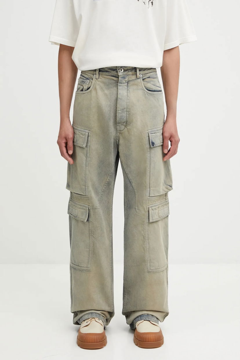 Джинси Rick Owens Rick Owens DRKSHDW Double Cargo Jeans Сірий | DU02E7361.DMP