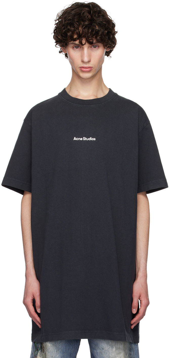 Футболка Acne Studios Black Printed T-Shirt чорний | C20008-