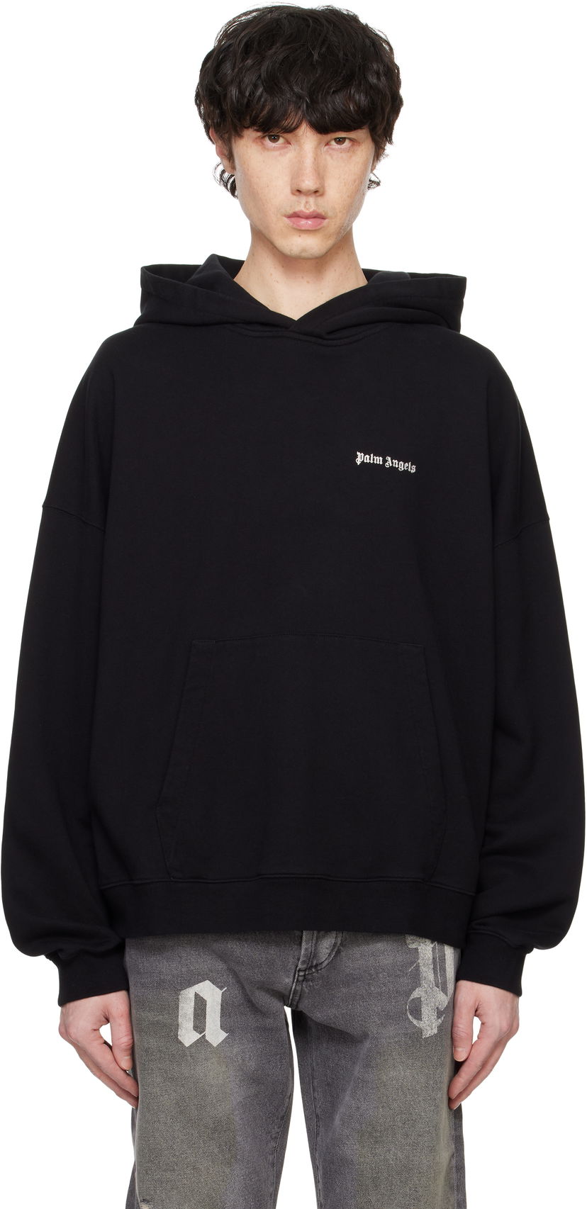 Світшоти Palm Angels Hoodie чорний | PMBB153C99FLE0021003