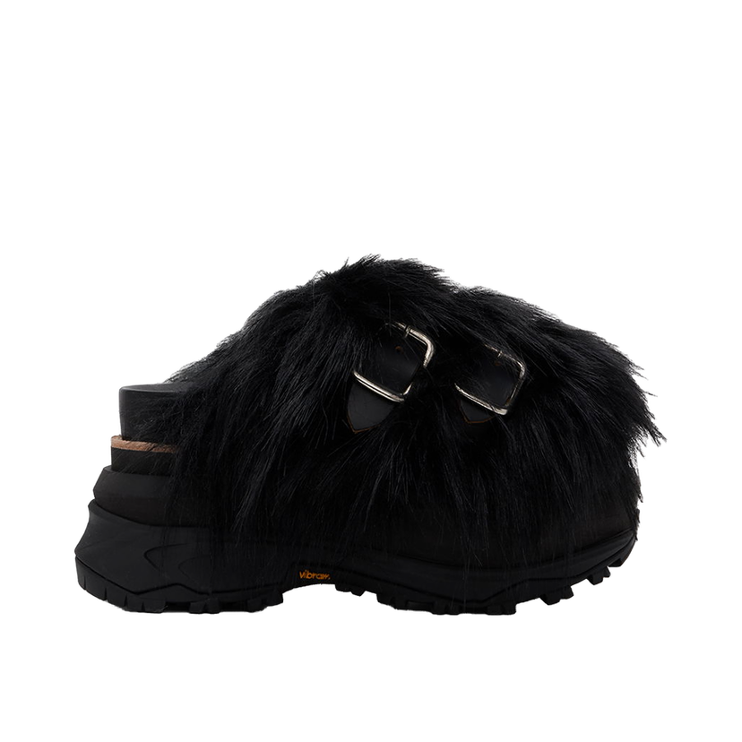 Кросівки та взуття sacai Faux-Fur Sandals чорний | 24-07477