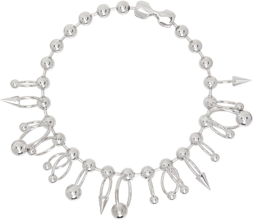 Браслет Jean Paul Gaultier Jean Paul Gaultier 'The Ball' Silver-Tone Ball Chain Necklace Металік | 24/25-U-CO013-X053-91