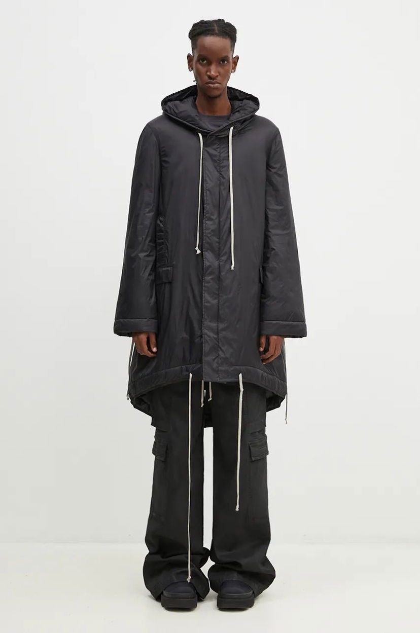 Парка Rick Owens Fishtail Parka чорний | DU02D2950.NP
