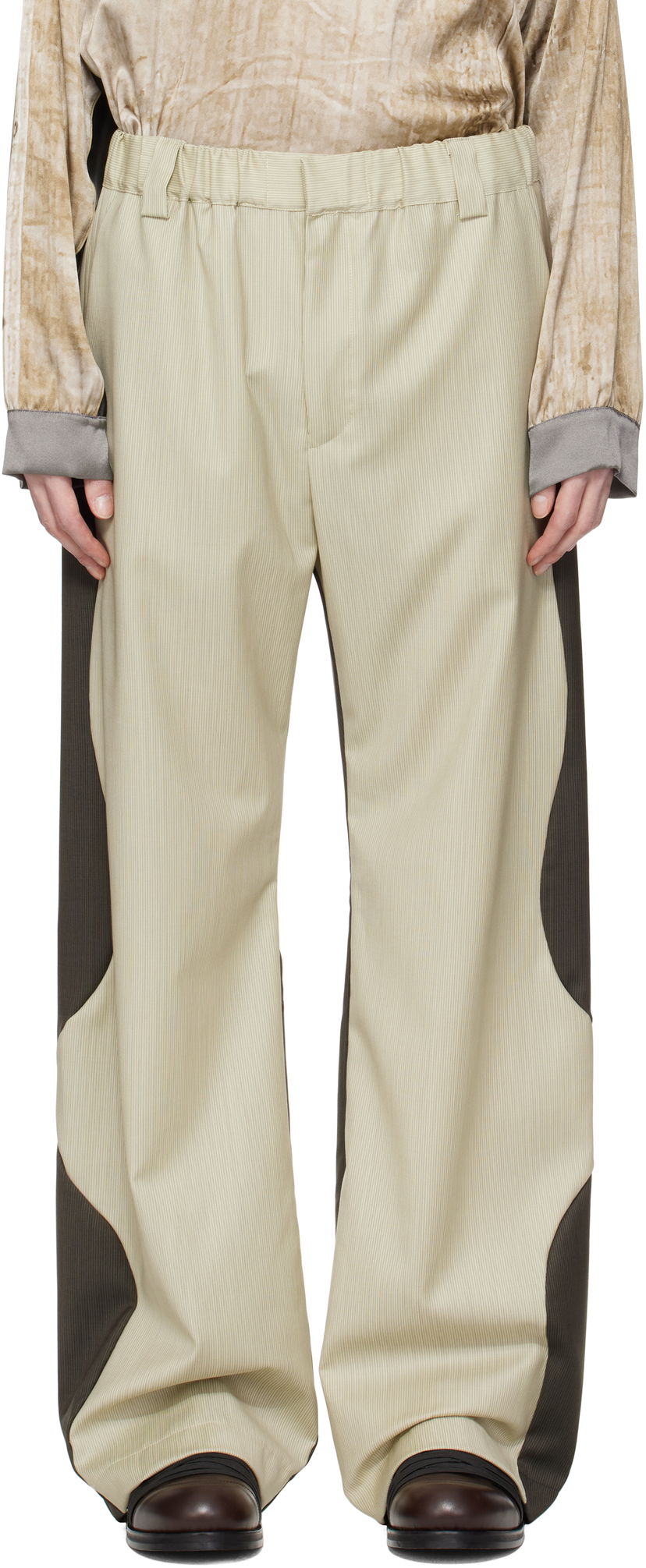 Штани Serapis Serapis Wool Split Trousers бежевий | SS25_SP_1