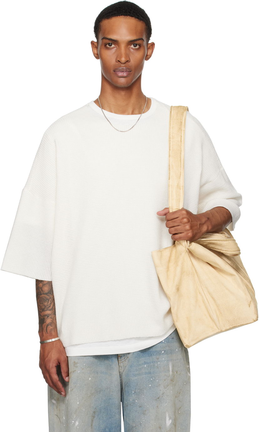 Футболка Fear of God Fear of God ESSENTIALS Waffle Short Sleeve T-Shirt білий | 192SP256154F