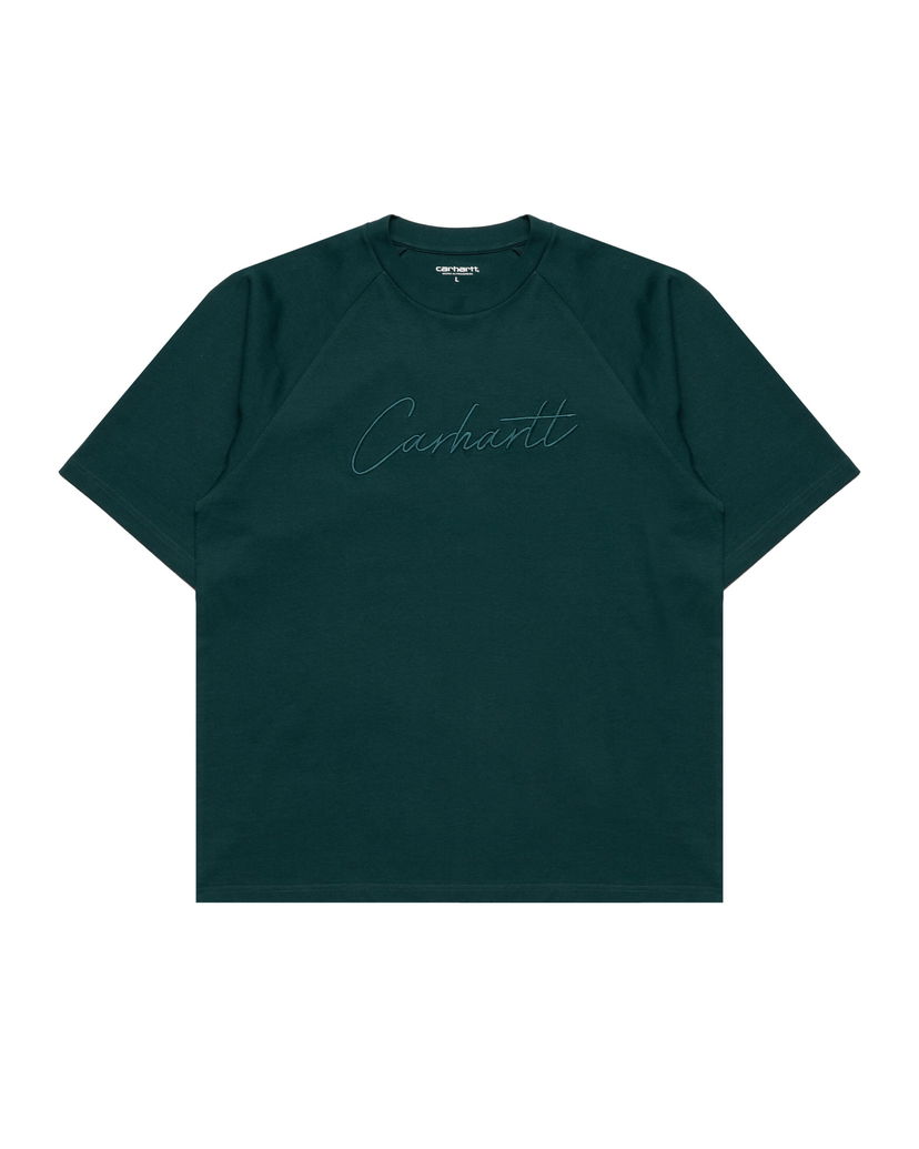 Футболка Carhartt WIP Ray Short-Sleeve Crew-Neck Embroidered Script Logo T-Shirt Зелений | I035306.05AXX