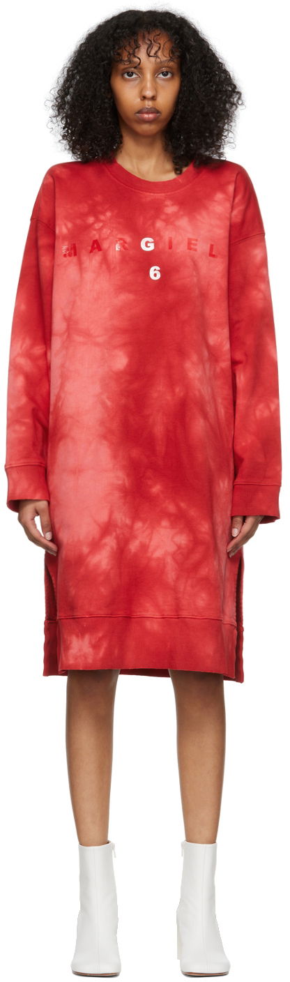 Світшоти Maison Margiela Tie Dye Mini Sweatshirt Dress Червоний | S62CT0199 S25409