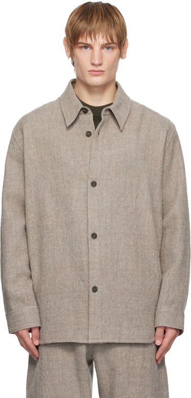 Сорочка Studio Nicholson Studio Nicholson Deck Wool Shirt бежевий | DECK SNM - 1296, 0