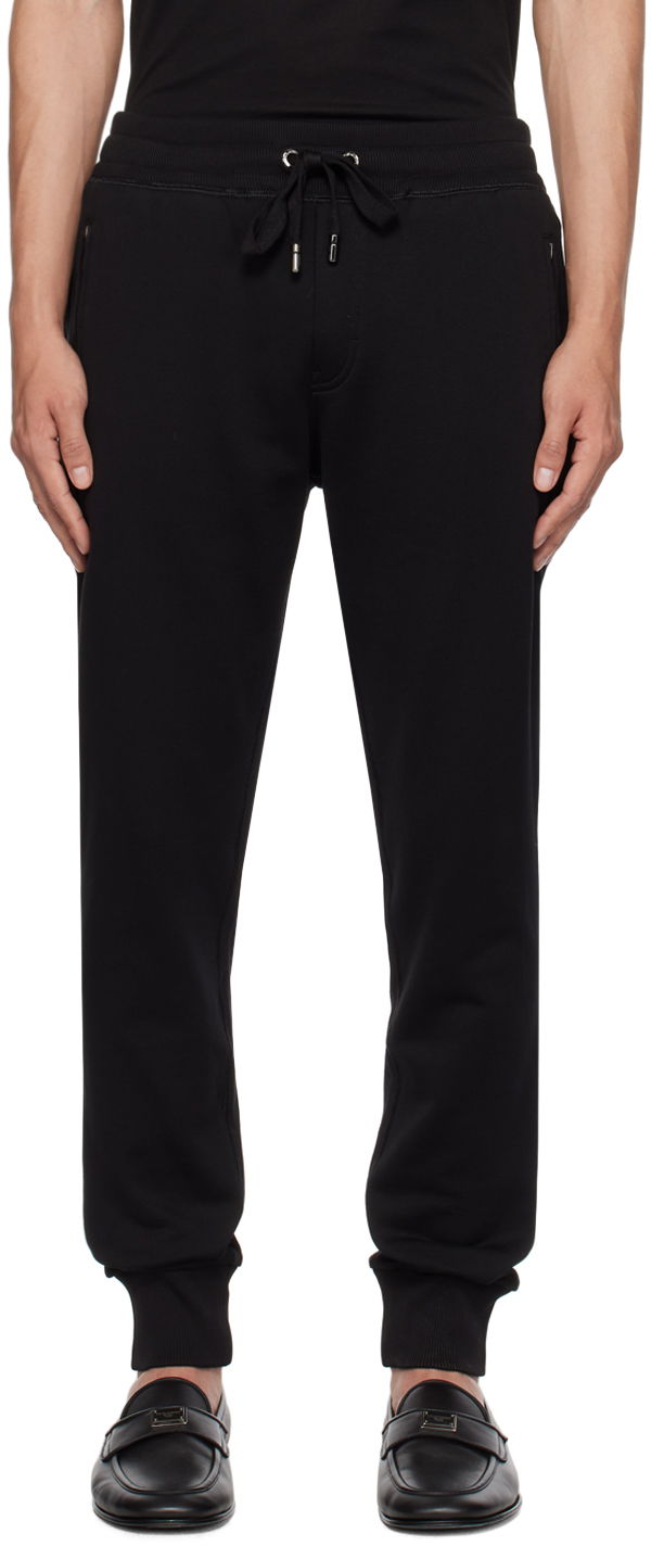 Спортивні штани Dolce & Gabbana Black Drawstring Lounge Pants чорний | GVXQHTG7F2G