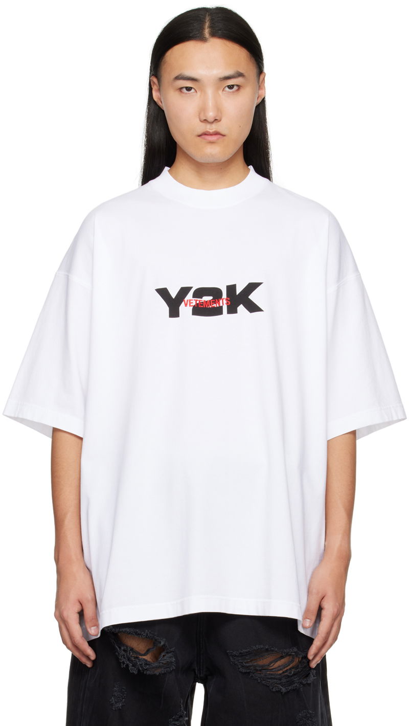 Футболка VETEMENTS 'Y2K' T-Shirt білий | UE64TR250W