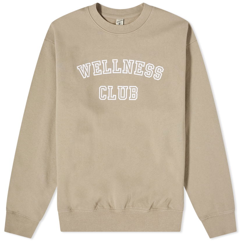 Cветр Sporty & Rich Wellness Club Flocked Crew Sweat бежевий | CRAW2340EL
