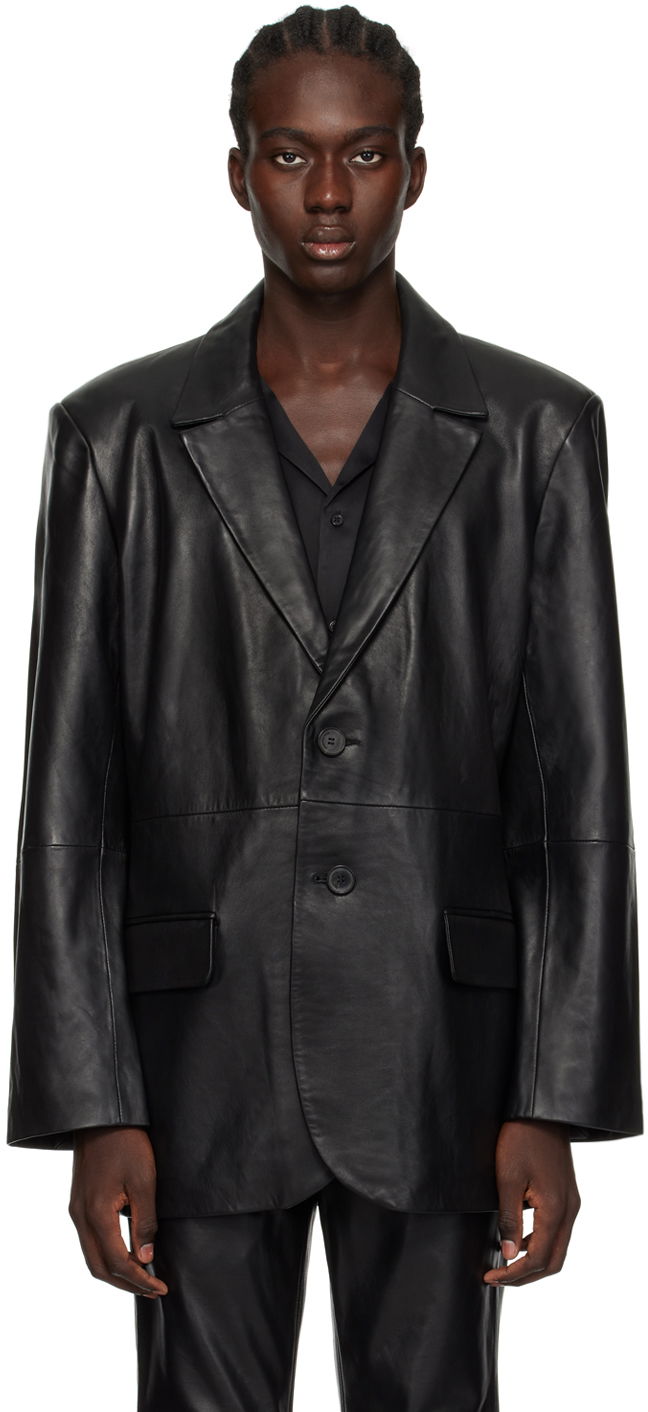 Пальто Won Hundred Osaka Leather Blazer чорний | 2741-16014