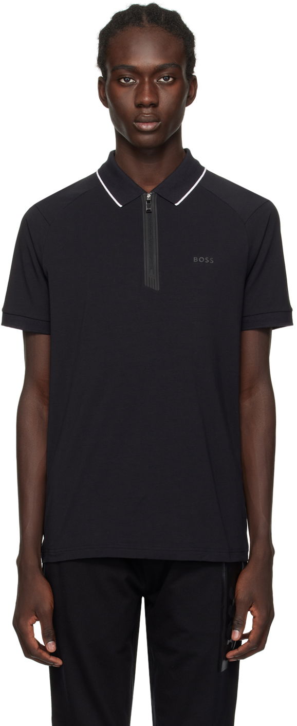 Сорочка поло BOSS Slim-Fit Polo чорний | 50505800