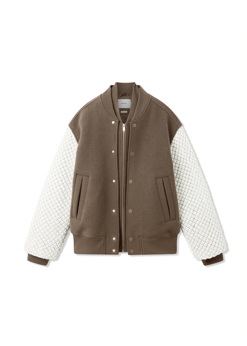 Куртка AXEL ARIGATO Varsity Jacket with Knit Sleeves Коричневий | A3148002