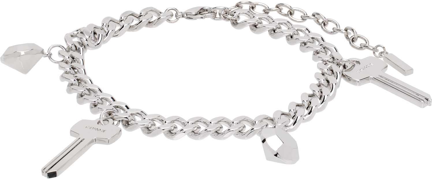 Браслет We11done Charm Chain Bracelet With Keys Металік | WD-AJ3-24-530-U-SV, 0